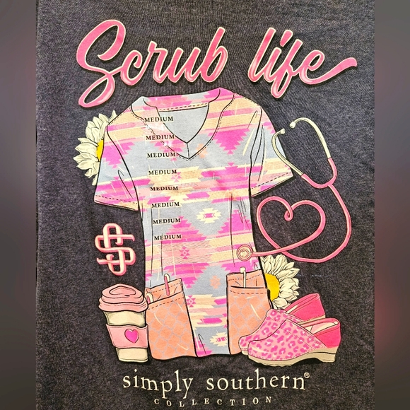 Simply Southern Scrub Life-NWT Medium - Picture 2 of 4